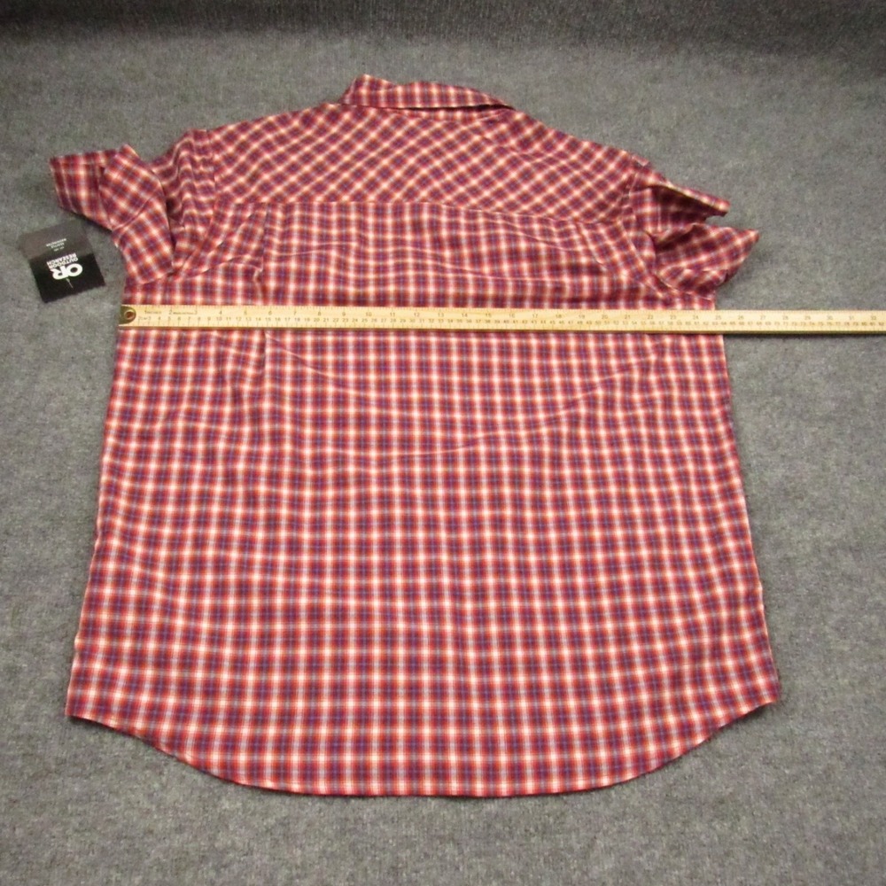 Outdoor Research Shirt Mens Extra Large XL Seapine Cranberry Plaid Short Sleeve‎ - Picture 5 of 16